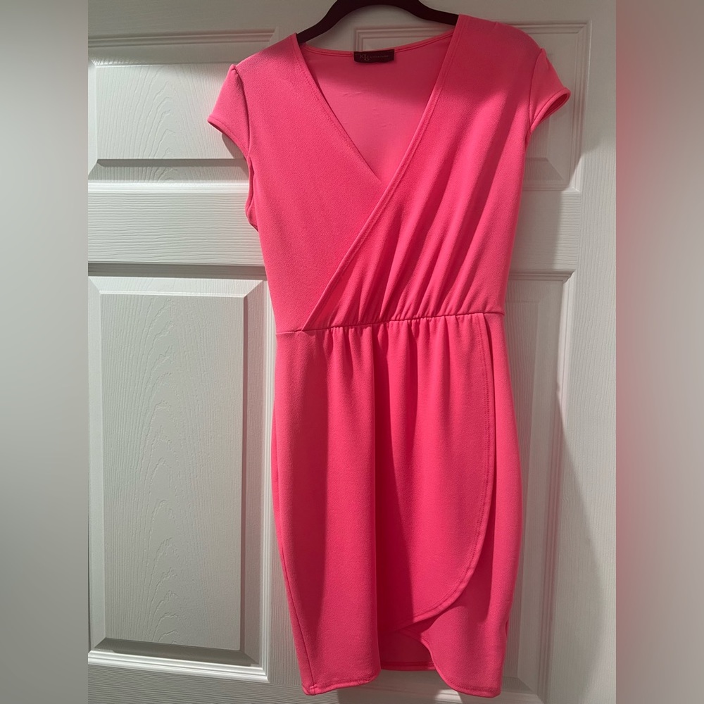 Pink mini dress
